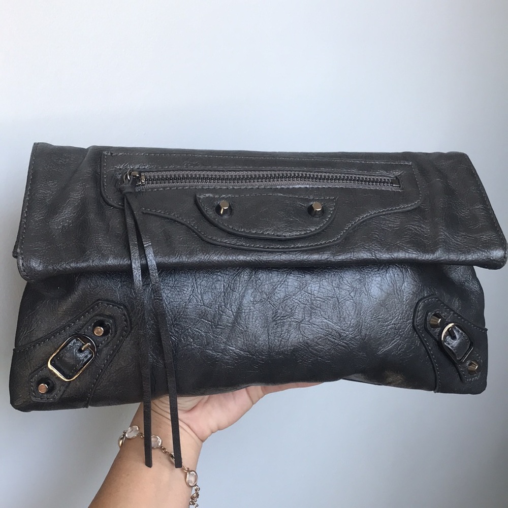 ⭐️ Balenciaga Style Gray Clutch Handbag Crossbody
